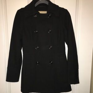 Pull & Bear Black Pea Coat
